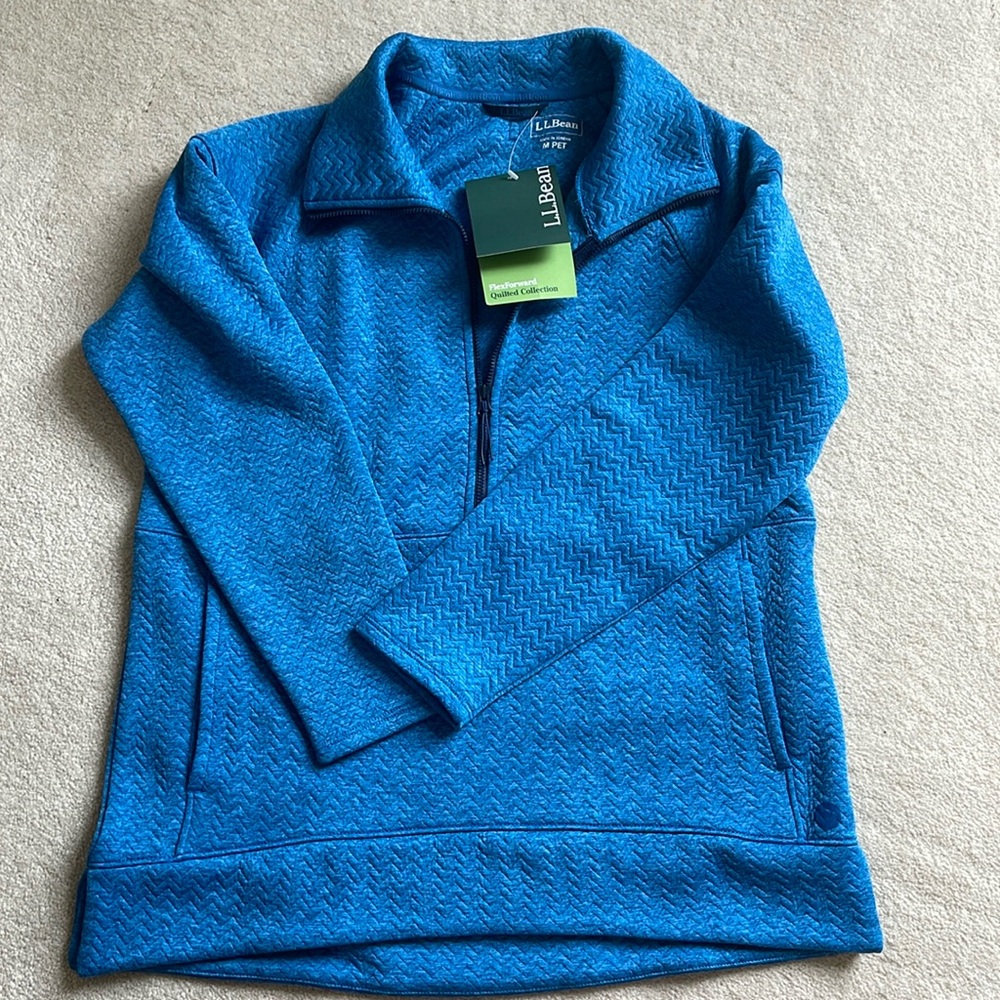 L. L. Bean Half Zip Blue Size Medium Pet (New with Tags)